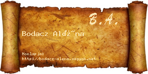 Bodacz Aléna névjegykártya